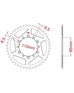 Corona de aluminio 41 dientes