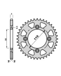 Corona de aluminio 38 dientes