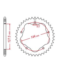 Corona de aluminio 41 dientes