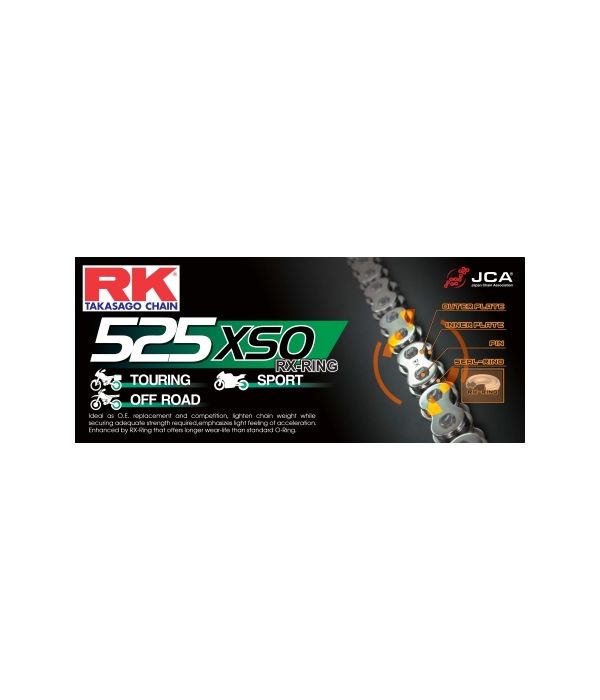 Cadena RK 525 XSO con RX ring