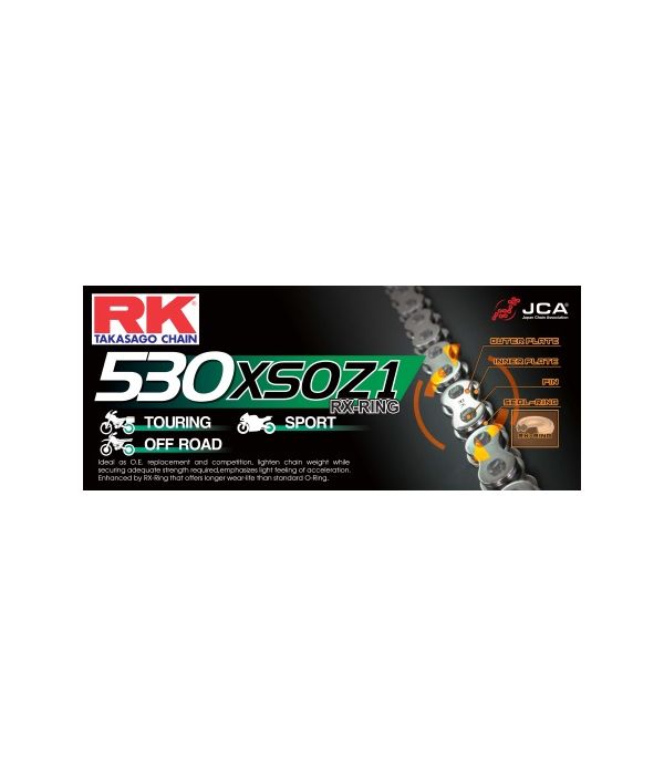 Cadena RK 530 XSO con RX ring