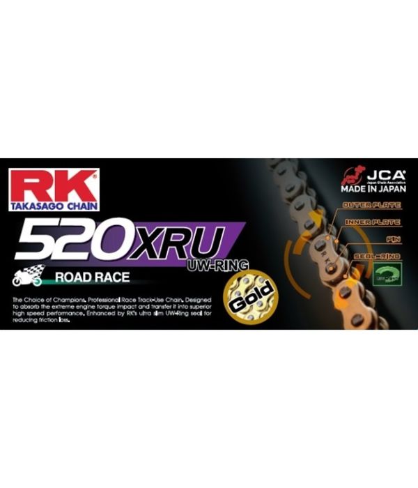 Cadena RK 520 XRUGB con UW ring