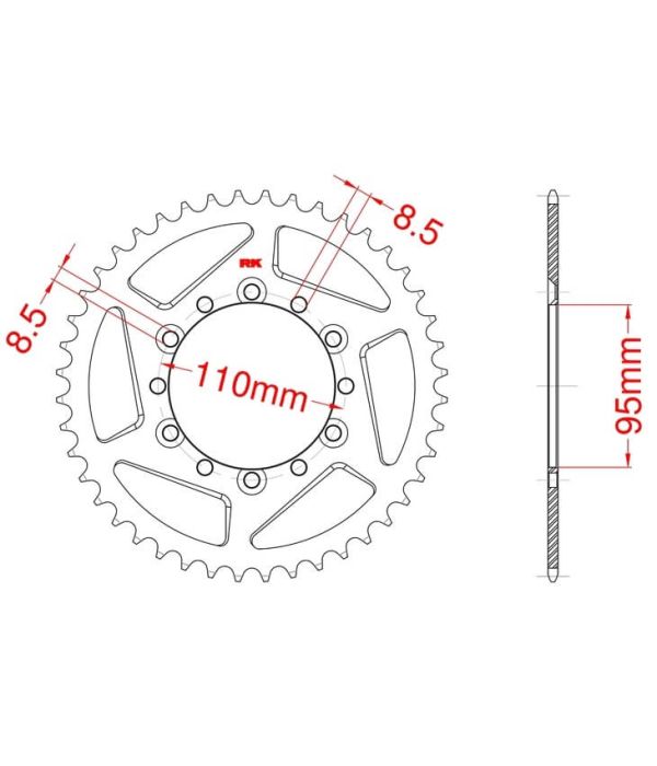 Corona de aluminio 42 dientes