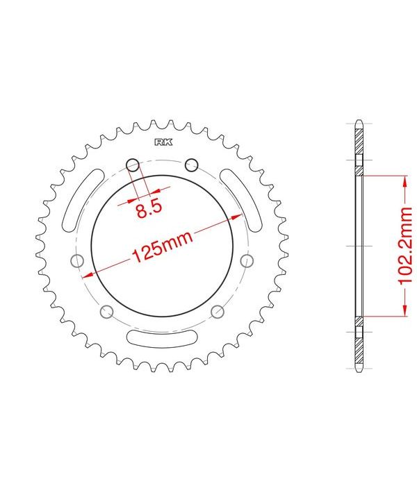 Corona de aluminio 53 dientes