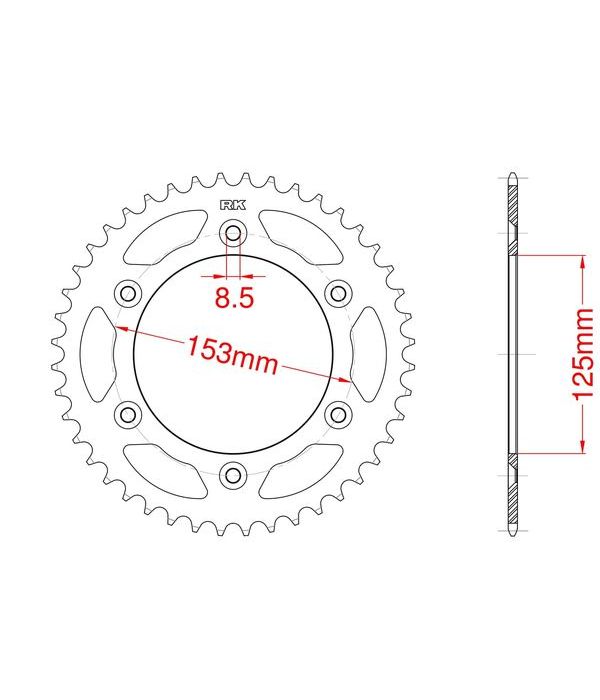 Corona de aluminio 36 dientes