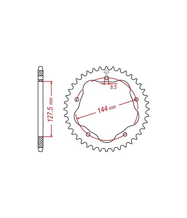 Corona de aluminio 41 dientes