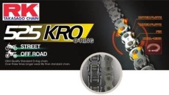 Cadena RK 525 KRO con O ring 96 eslabones