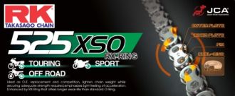 Cadena RK 525 XSO con RX ring 96 eslabones