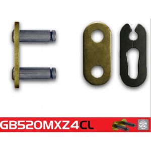 Eslabón de unión cadena RK 520 MXZ enganche clip oro