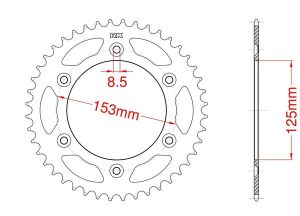 Corona de aluminio 45 dientes